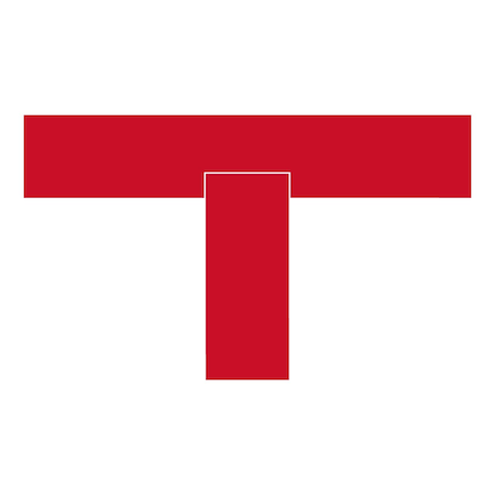 Superior Mark Floor Markings, Ts, 2in, Red IN-40-277I